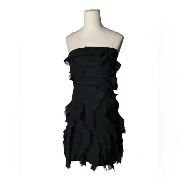 ZARA - Tulle Black Mini Dress - Picture 2 of 7